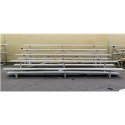 5 Tier Metal Bleachers Grandstand Seating 15'x8'x4' (some damage)