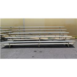 5 Tier Metal Bleachers Grandstand Seating 15'x8'x4' (some damage)