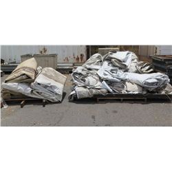 Qty 2 Pallets Misc Olympic Tent Flame Retardant Tarps & Panels