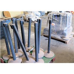 Qty 2 Pallets Lavi Industries Beltrac Crowd Control Partition Divider Posts