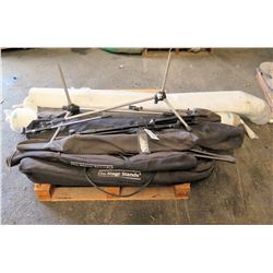 Pallet Multiple AKG On Stage Stands in Bags & Rolls of Banner-Like Materials