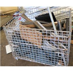 Metal Wire Bin White Hanging Lighting, Metal Pipes, etc