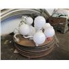 Image 2 : Metal Wire Bin White Hanging Lighting, Metal Pipes, etc