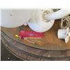 Image 7 : Metal Wire Bin White Hanging Lighting, Metal Pipes, etc