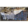 Image 1 : Qty 2 Plastic Bins Curved Metal 1000 G Plates, Poles, Fittings, Tarps, etc