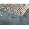 Image 11 : Qty 10 Wood & Iron Garden Benches w/ Armrests (some damaged/missing parts)