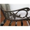 Image 12 : Qty 10 Wood & Iron Garden Benches w/ Armrests (some damaged/missing parts)