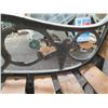 Image 16 : Qty 10 Wood & Iron Garden Benches w/ Armrests (some damaged/missing parts)