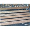 Image 18 : Qty 10 Wood & Iron Garden Benches w/ Armrests (some damaged/missing parts)