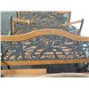 Image 19 : Qty 10 Wood & Iron Garden Benches w/ Armrests (some damaged/missing parts)