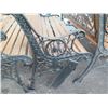 Image 24 : Qty 10 Wood & Iron Garden Benches w/ Armrests (some damaged/missing parts)