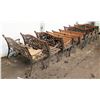 Image 2 : Qty 10 Wood & Iron Garden Benches w/ Armrests (some damaged/missing parts)