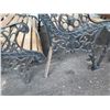 Image 5 : Qty 10 Wood & Iron Garden Benches w/ Armrests (some damaged/missing parts)