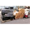 Image 1 : Qty 3 Pallets Yamaha, Tapco & JBL Speakers, Ear Plugs, Tarps, Sign Holders, etc