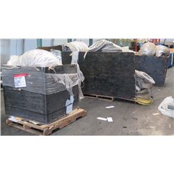 Qty 3 Wooden Bins Rolled Air Vents