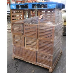 Pallet Wooden Slatted High Back Chairs