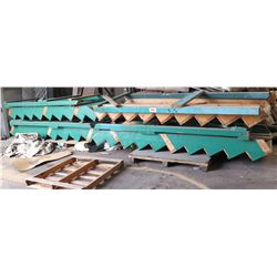 Multiple Wooden Green Painted Stair Segments