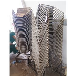 Approx. 70 Metal Mesh Net Stacking Chairs