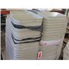 Image 2 : Pallet White Stacking Plastic Trash Cans & Misc Cable, Air Vents