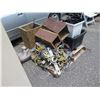 Image 33 : Qty 3 Plastic Bins Cables w/ Looped Ends & Fittings, Straps & Ratchets, etc
