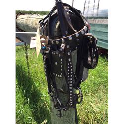 Pair of pony bridles,