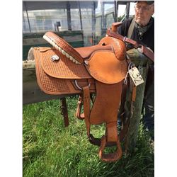 Billy Shaw Western saddle, 16 inch seat, 6 ½ inch wither space,