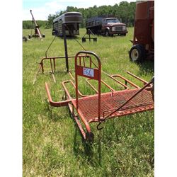 Square bale stooker and FEL square bale fork sells as one unit