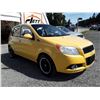 Image 3 : C1 --  2009 CHEVROLET AVEO LS  , Yellow , 168650  KM's