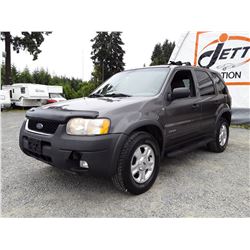 H6 --  2002 FORD ESCAPE XLT , Grey , 349322  KM's