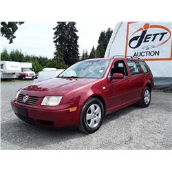 D6 --  2004 VW JETTA GLS , Red , 199197  KM's