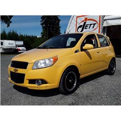 C1 --  2009 CHEVROLET AVEO LS  , Yellow , 168650  KM's