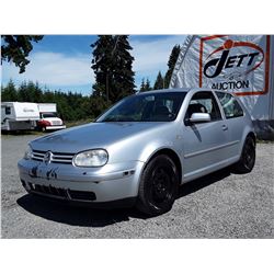 A12G --  2001 VW GOLF GL TDI  , Silver , 270287  KM's