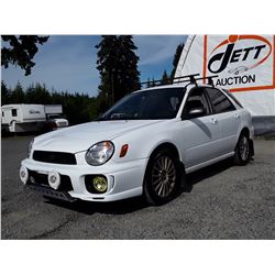 A12H -- 2002 SUBARU IMPREZA TS WAGON, WHITE, 255,033 KMS