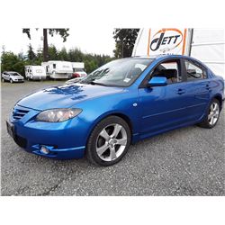 C4 --  2006 MAZDA 3 S , Blue , 167277  KM's