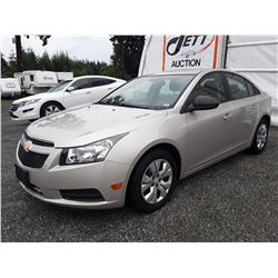 C4 --  2013 CHEVROLET CRUZE LS , Brown , 114741  KM's BANK REPO