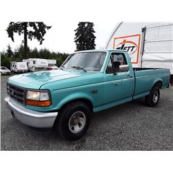 A2 -- 1994 F150 PICKUP, GREEN, 203,583 KMS "NO RESERVE"