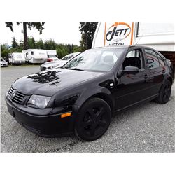 B4 --  2003 VW JETTA WOLFSBURG  , Black , 277171  KM's