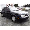Image 3 : I3 --  2002 VW GOLF GL  , Black , 281748  KM's
