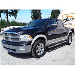 H3 --  2010 DODGE RAM 1500 SLT LARAMIE CREW CAB , Black , 298962  KM's