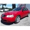 Image 1 : A1 --  2006 NISSAN SENTRA , Red , 209131  KM's