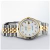 Image 4 : Rolex Mens 2 Tone 14K MOP Sapphire Diamond Channel Set Datejust Wristwatch