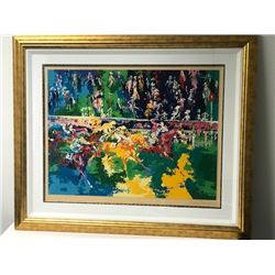 "Ascot Finish" by LeRoy Neiman (1921-2012)