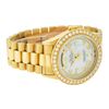 Image 3 : Rolex Mens 18K Yellow Gold MOP String Diamond 2.5 ctw Quickset President Wristwa