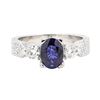 Image 2 : 2.77 ctw Sapphire And Diamond Ring - 18KT White Gold