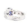 Image 3 : 2.77 ctw Sapphire And Diamond Ring - 18KT White Gold