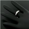 Image 7 : Men's Textured 14K White Gold Bead Set Round Diamond Solitaire Band Ring Sz 9.5