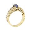 Image 4 : 2.10 ctw Blue Sapphire And Diamond Ring - 18KT Yellow Gold