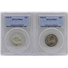 Image 1 : Lot of (2) 1942-D Washington Quarter Coins PCGS MS64