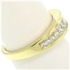 Image 7 : Honora 18K Gold 1.25 ctw Channel Elongated Princess Diamond Graduated Band Ring