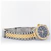 Image 9 : Rolex Mens 2 Tone 14K Black Index Pyramid Diamond Bezel Datejust Wristwatch